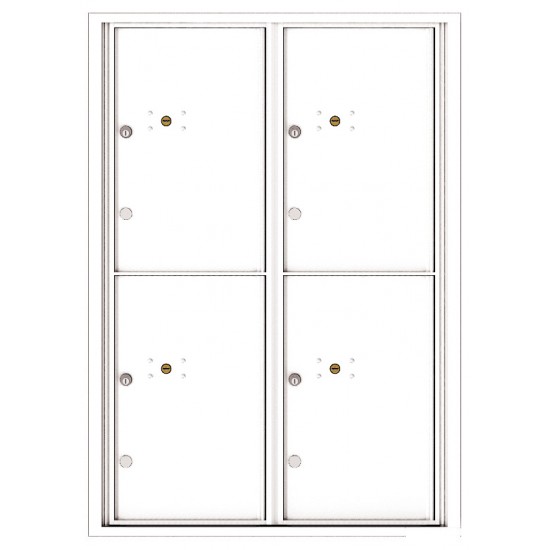 4 Parcel Doors Unit - 4C Wall Mount 12-High - 4C12D-4P