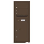 2 Oversized Tenant Doors with 1 Parcel Locker and Outgoing Mail Compartment - 4C Wall Mount 12-High Mailboxes - 4C12S-02