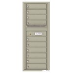 10 Tenant Doors with Outgoing Mail Compartment - 4C Wall Mount 12-High Mailboxes - 4C12S-10