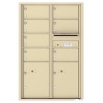 7 Oversized Tenant Doors with 2 Parcel Lockers and Outgoing Mail Compartment - 4C Wall Mount 13-High Mailboxes - 4C13D-07