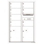 7 Oversized Tenant Doors with 2 Parcel Lockers and Outgoing Mail Compartment - 4C Wall Mount 13-High Mailboxes - 4C13D-07