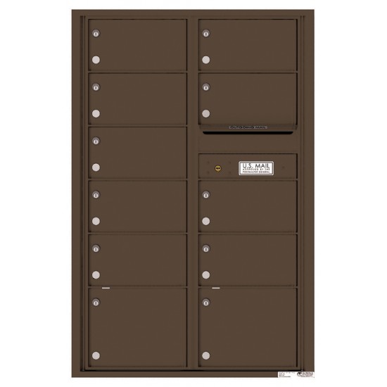 11 Oversized Tenant Doors and Outgoing Mail Compartment - 4C Wall Mount 13-High Mailboxes - 4C13D-11