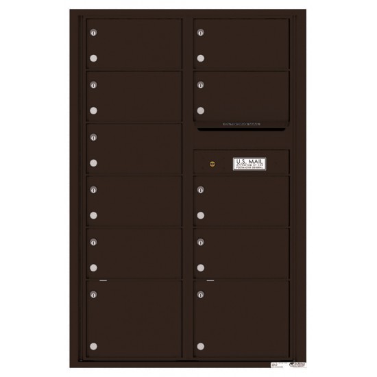 11 Oversized Tenant Doors and Outgoing Mail Compartment - 4C Wall Mount 13-High Mailboxes - 4C13D-11