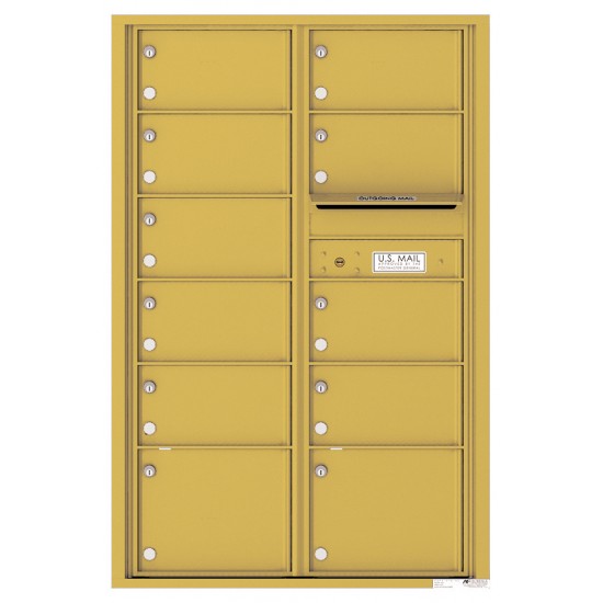 11 Oversized Tenant Doors and Outgoing Mail Compartment - 4C Wall Mount 13-High Mailboxes - 4C13D-11