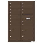 14 Tenant Doors with 2 Parcel Lockers and Outgoing Mail Compartment - 4C Wall Mount 13-High Mailboxes - 4C13D-14