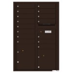 15 Tenant Doors with 2 Parcel Lockers and Outgoing Mail Compartment - 4C Wall Mount 13-High Mailboxes - 4C13D-15