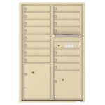 15 Tenant Doors with 2 Parcel Lockers and Outgoing Mail Compartment - 4C Wall Mount 13-High Mailboxes - 4C13D-15