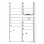 15 Tenant Doors with 2 Parcel Lockers and Outgoing Mail Compartment - 4C Wall Mount 13-High Mailboxes - 4C13D-15