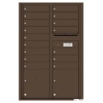 16 Tenant Doors with 2 Parcel Lockers and Outgoing Mail Compartment - 4C Wall Mount 13-High Mailboxes - 4C13D-16