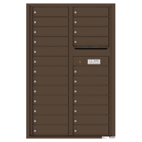 24 Tenant Doors and Outgoing Mail Compartment - 4C Wall Mount 13-High Mailboxes - 4C13D-24