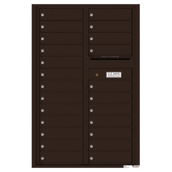 24 Tenant Doors and Outgoing Mail Compartment - 4C Wall Mount 13-High Mailboxes - 4C13D-24