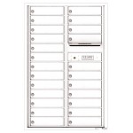 24 Tenant Doors and Outgoing Mail Compartment - 4C Wall Mount 13-High Mailboxes - 4C13D-24