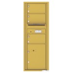 3 Oversized Tenant Doors with 1 Parcel Locker and Outgoing Mail Compartment - 4C Wall Mount 13-High Mailboxes - 4C13S-03