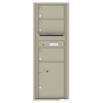 3 Oversized Tenant Doors with 1 Parcel Locker and Outgoing Mail Compartment - 4C Wall Mount 13-High Mailboxes - 4C13S-03