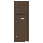 5 Tenant Doors with 1 Parcel Locker and Outgoing Mail Compartment - 4C Wall Mount 13-High Mailboxes - 4C13S-05