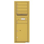 5 Tenant Doors with 1 Parcel Locker and Outgoing Mail Compartment - 4C Wall Mount 13-High Mailboxes - 4C13S-05