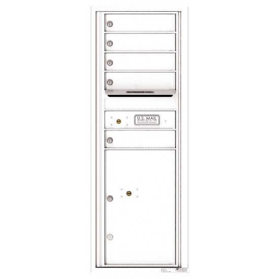 5 Tenant Doors with 1 Parcel Locker and Outgoing Mail Compartment - 4C Wall Mount 13-High Mailboxes - 4C13S-05