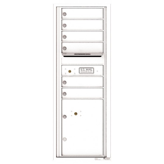 6 Tenant Doors with 1 Parcel Locker and Outgoing Mail Compartment - 4C Wall Mount 13-High Mailboxes - 4C13S-06