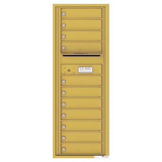 11 Tenant Doors with Outgoing Mail Compartment - 4C Wall Mount 13-High Mailboxes - 4C13S-11