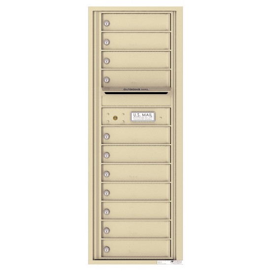 11 Tenant Doors with Outgoing Mail Compartment - 4C Wall Mount 13-High Mailboxes - 4C13S-11