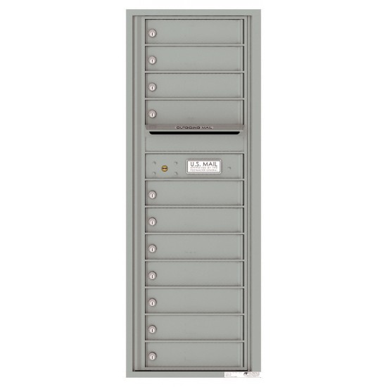 11 Tenant Doors with Outgoing Mail Compartment - 4C Wall Mount 13-High Mailboxes - 4C13S-11