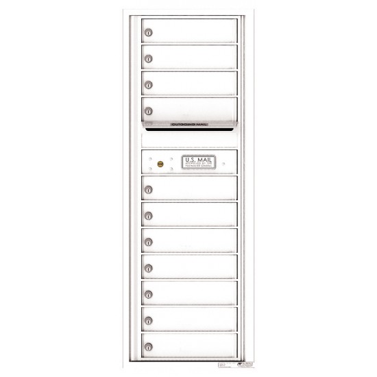 11 Tenant Doors with Outgoing Mail Compartment - 4C Wall Mount 13-High Mailboxes - 4C13S-11