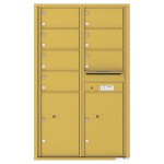 7 Oversized Tenant Doors with 2 Parcel Lockers and Outgoing Mail Compartment - 4C Wall Mount 14-High Mailboxes - 4C14D-07