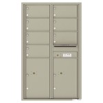 7 Oversized Tenant Doors with 2 Parcel Lockers and Outgoing Mail Compartment - 4C Wall Mount 14-High Mailboxes - 4C14D-07