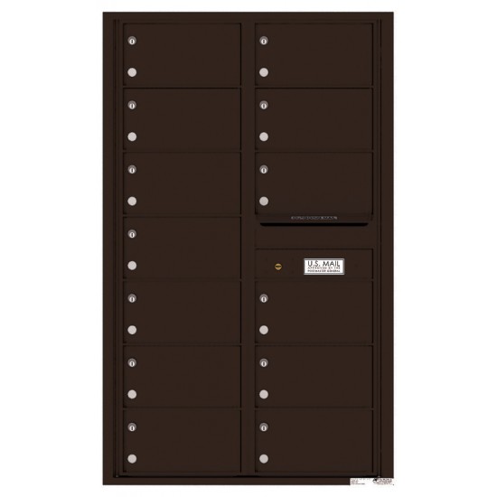 13 Oversized Tenant Doors and Outgoing Mail Compartment - 4C Wall Mount 14-High Mailboxes - 4C14D-13