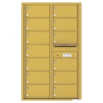 13 Oversized Tenant Doors and Outgoing Mail Compartment - 4C Wall Mount 14-High Mailboxes - 4C14D-13