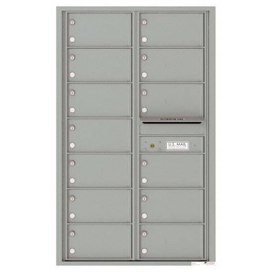 13 Oversized Tenant Doors and Outgoing Mail Compartment - 4C Wall Mount 14-High Mailboxes - 4C14D-13