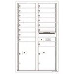 15 Tenant Doors with 2 Parcel Lockers and Outgoing Mail Compartment - 4C Wall Mount 14-High Mailboxes - 4C14D-15