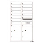 16 Tenant Doors with 2 Parcel Lockers and Outgoing Mail Compartment - 4C Wall Mount 14-High Mailboxes - 4C14D-16