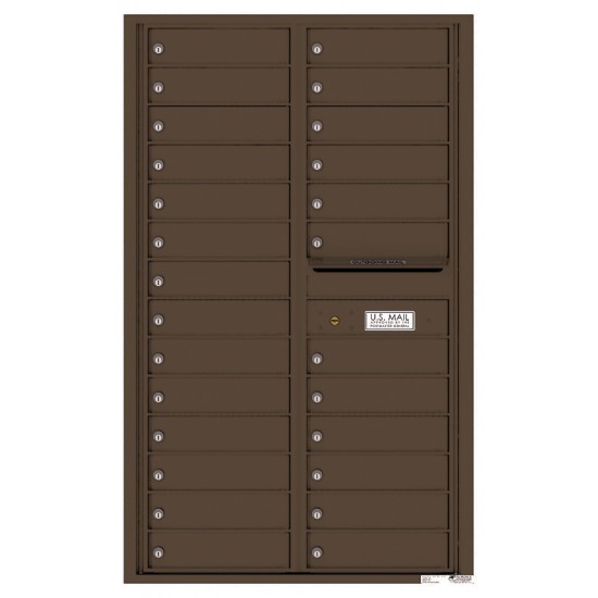 26 Tenant Doors and Outgoing Mail Compartment - 4C Wall Mount 14-High Mailboxes - 4C14D-26