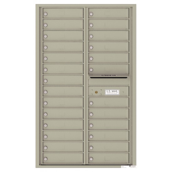 26 Tenant Doors and Outgoing Mail Compartment - 4C Wall Mount 14-High Mailboxes - 4C14D-26