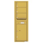 3 Oversized Tenant Doors with 1 Parcel Locker and Outgoing Mail Compartment - 4C Wall Mount 14-High Mailboxes - 4C14S-03