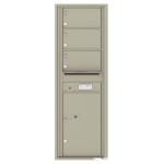 3 Oversized Tenant Doors with 1 Parcel Locker and Outgoing Mail Compartment - 4C Wall Mount 14-High Mailboxes - 4C14S-03