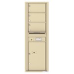 3 Oversized Tenant Doors with 1 Parcel Locker and Outgoing Mail Compartment - 4C Wall Mount 14-High Mailboxes - 4C14S-03