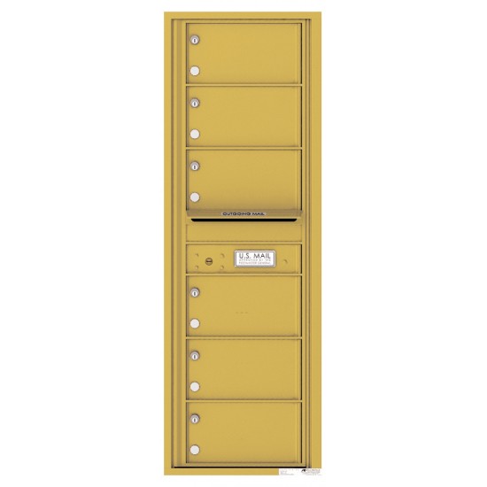 6 Over-Sized Tenant Doors with Outgoing Mail Compartment - 4C Wall Mount 14-High Mailboxes - 4C14S-06