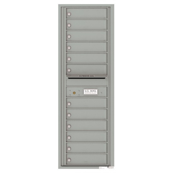 12 Tenant Doors with Outgoing Mail Compartment - 4C Wall Mount 14-High Mailboxes - 4C14S-12