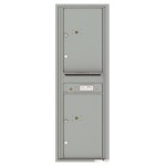 2 Parcel Doors with 1 Outgoing Mail Compartment Unit - 4C Wall Mount 14-High - 4C14S-2P