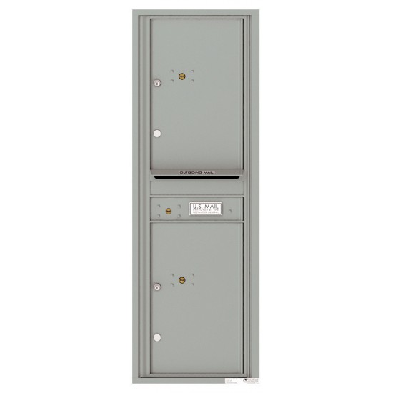 2 Parcel Doors with 1 Outgoing Mail Compartment Unit - 4C Wall Mount 14-High - 4C14S-2P