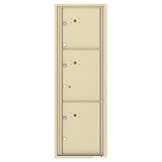 3 Parcel Doors Unit - 4C Wall Mount 14-High - 4C14S-3P