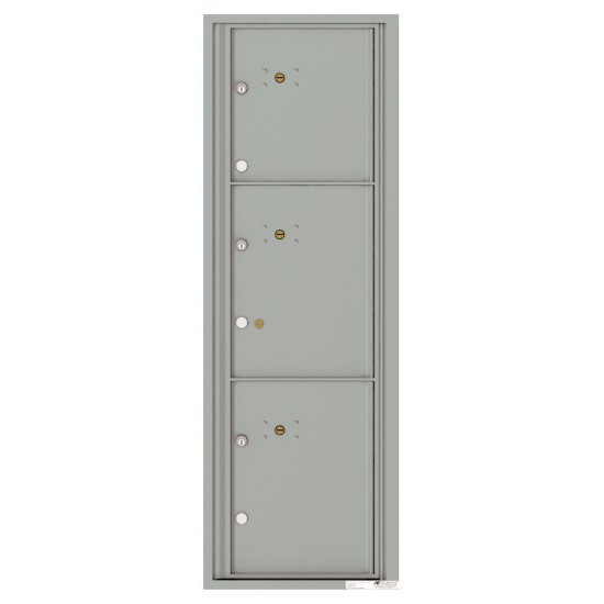 3 Parcel Doors Unit - 4C Wall Mount 14-High - 4C14S-3P