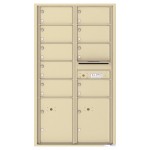 9 Oversized Tenant Doors with 2 Parcel Lockers and Outgoing Mail Compartment - 4C Wall Mount 15-High Mailboxes - 4C15D-09