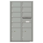 9 Oversized Tenant Doors with 2 Parcel Lockers and Outgoing Mail Compartment - 4C Wall Mount 15-High Mailboxes - 4C15D-09