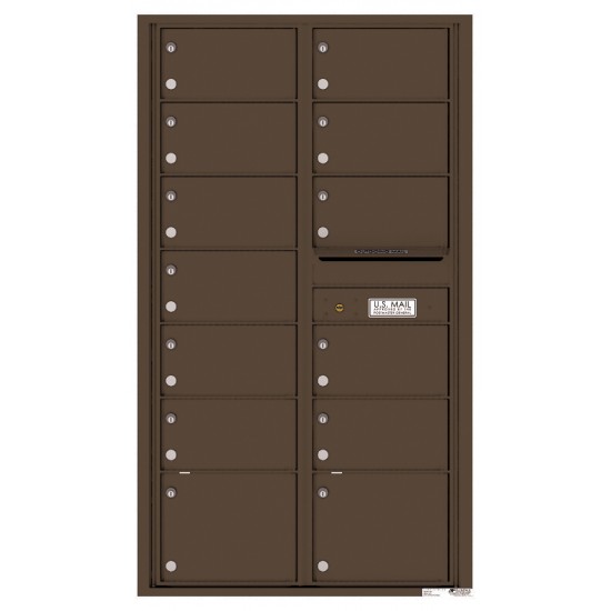 13 Oversized Tenant Doors and Outgoing Mail Compartment - 4C Wall Mount 15-High Mailboxes - 4C15D-13