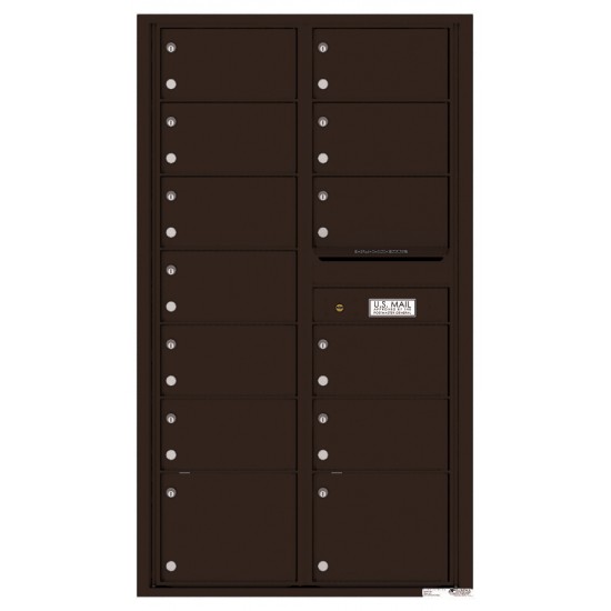 13 Oversized Tenant Doors and Outgoing Mail Compartment - 4C Wall Mount 15-High Mailboxes - 4C15D-13