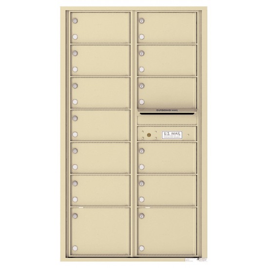 13 Oversized Tenant Doors and Outgoing Mail Compartment - 4C Wall Mount 15-High Mailboxes - 4C15D-13