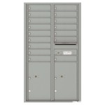 16 Tenant Doors with 2 Parcel Lockers and Outgoing Mail Compartment - 4C Wall Mount 15-High Mailboxes - 4C15D-16